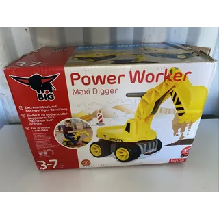 Big Kinderbagger Power-Worker Maxi-Digger Kinderfahrzeug, Baggerfahrzeug bis 50Kg