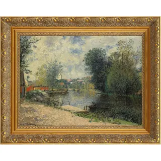 FOLKOR 40x60cm Barockrahmen für Ölgemälde Holzrahmen ohne Glas Gold
