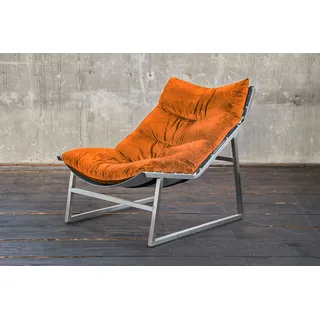 KAWOLA Relaxsessel SIRO Sessel Stoff orange (B/H/T) 70x78x125cm