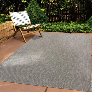 Tara Carpet Columbia Meliert In & Outdoor auch für die Küche grau 240x340 cm