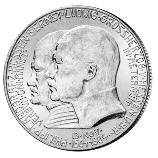 2 Mark Silbermünze Ernst Ludwig 1904