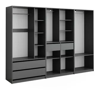 Vicco Kleiderschrank Elmo 100 x 200 x 50 cm Anthrazit