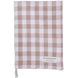 Krasilnikoff Geschirrtuch - Large Checkered/Groß kariert dusty rose