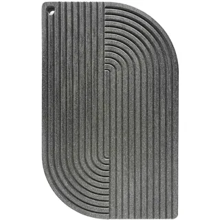 WYE Schneidebrett Groß Lines Schiefer Schwarz (Anthrazit) Premium Küchenbrett massiv Holz Werkstoff spülmaschinenfest multifunktional ca. 40x30cm
