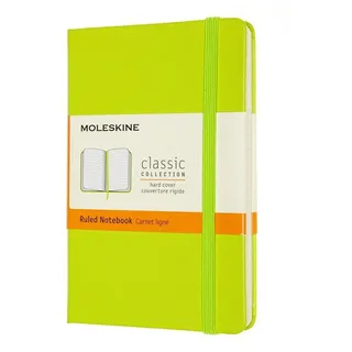 MOLESKINE Notizbuch, Classic Collection P/A6 Pocket (9x14) - mit festem Einband - 70g-Papier grün