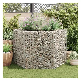 vidaXL Sechseckiges Gabionen-Hochbeet 160 × 140 × 100 cm