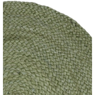 Teppich Alia Juteteppich, carpetfine, wolkenförmig, Höhe: 10 mm, handgewebt aus Jute, Naturteppich, Sonderform blau, Boho Style, uni grün 60 cm x 60 cm x 10 mm