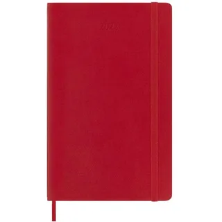 Moleskine Wochenplaner 2023, 12-Monats-Wochenkalender, Wochenplaner und Notizbuch, Softcover, Großformat 13 x 21 cm, Farbe Scharlachrot