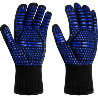 Grillhandschuhe Hitzebeständig mit 800°C, Feuerfeste Handschuhe, Backhandschuhe,
