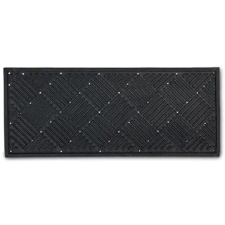 Gummimatte Außen - Robuste Türmatte Gummi - Löcher 25 x 60 cm (Rechteckig) | Eingangsmatte Außenbereich pflegeleicht Türvorleger Outdoor Fußmatte außen rutschfest und robust Fußabtreter aussen Höhe 6mm