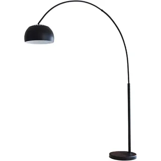 Bogenlampe SALESFEVER "Tinus" Lampen Gr. Ø 33 cm Höhe: 195 cm, schwarz Bogenlampen mit Dimmschalter, echter Marmorfuß