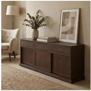 IDIMEX Sideboard SAVONA, Kommodenschrank mit 3 Schubladen und Türen aus Holzoptik nussbaum braun