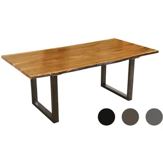 3S Frankenmöbel »Agra« Massivholz Esstisch TI-0429 / Akazie / 140x90 cm / schwarz
