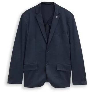 Tom Tailor Herren Regular Fit Sakko mit Taschen, blau, Meliert, Gr. 52