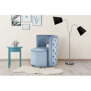 Kayoom Drehsessel Beverly 125 Polyester 74 x 77,5 x 66,5 cm Blau