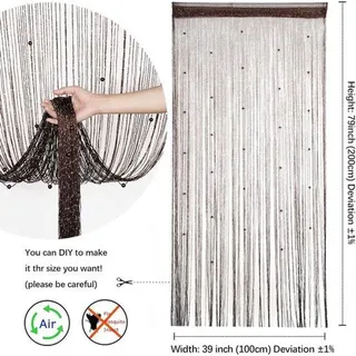 Famanu Beadvorhang Glitzer Braun - 100x200cm