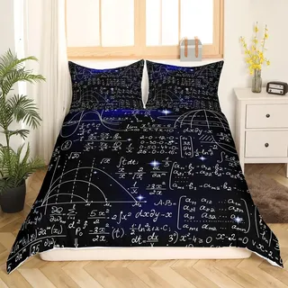 Math Gleichung Bettwäsche Set 135x200 Mathematik Formel Bettbezug Blaue Galaxie Sternenhimmel Druck Tröster Bezug Wissenschaft Thema Bettwäsche Chemische Elemente Wissenschaft Thema Bettwäsche
