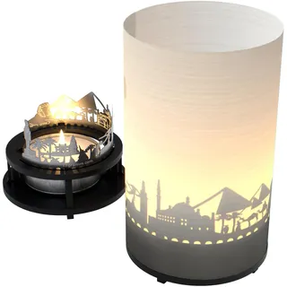 Kairo Premium Geschenkbox - Ägypten Souvenir mit magischem Schattenspiel der Silhouette & Skyline - Motivkerze für Kairo Fans - Wohnaccessoire & Reisegeschenk