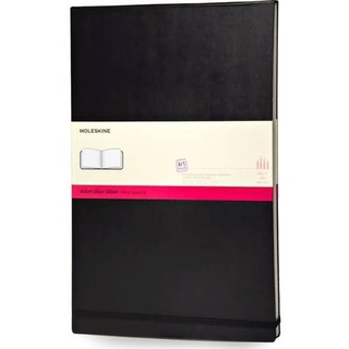 Notizbuch Aquarellpapier A3 200g/qm 30 Blatt Hardcover schwarz