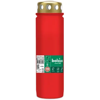 Dauerbrenner Nr. 9 mit Deckel - Rot (12 Stück)