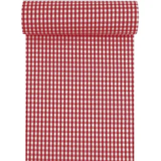 Tischband Kariert Bordeaux Weiß Vichy Karo Oktoberfest Polyester 10m x 20cm