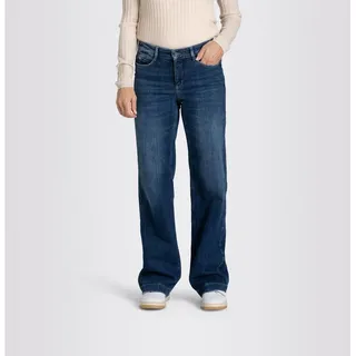 MAC Dream Wide Leg Jeans in Cobalt Authentic Waschung-D34 / L30