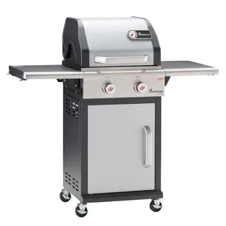 LANDMANN 12901, Schwarz, Edelstahl, Quadratisch, Stahl, 1.23m, 57 cm, 1.215m - Schwarz/Silber