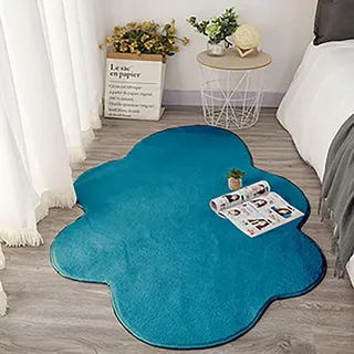 ZHONGZD Wolkenförmige Teppiche - Künstliche Kaschmir, Unregelmäßig, Waschbar, 80x120cm, F, Indoor, Maschinell hergestellt, Synthetisch, Area Rug