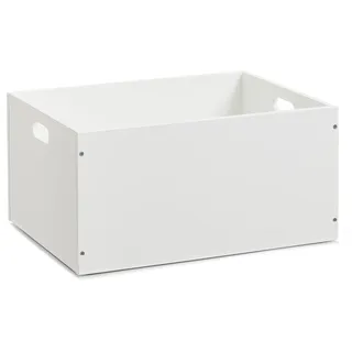 Zeller Aufbewahrungskiste, stapelbar, MDF, weiß