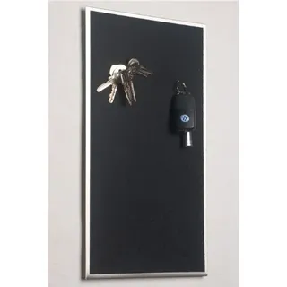 FLUX-objects Großes Magnet - Schlüsselbrett aus Edelstahl (42 x 24 cm), mit Filz in Schwarz