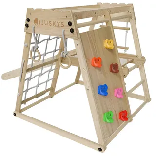 Juskys Klettergerüst Mini für Kinder Holz Natur