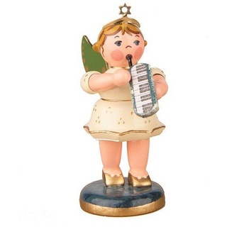 Engel mit Melodika - 6,5cm / Weihnachtsengel - Original Erzgebirge Engel -Hubrig Volkskunst