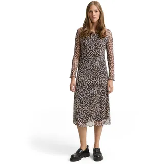 Tom Tailor Midikleid Braun Leo Print L