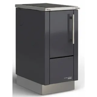 Haas + Sohn HAAS+SOHN Küchenherd Kaminofen HS 40 ohne Sichtfenster anthrazit Herdrahmen Edelstahl Stahlkochplatte 5,5 kW