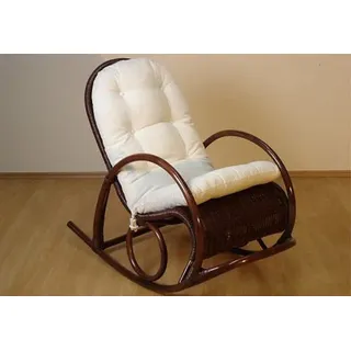 Schaukelstuhl HOME AFFAIRE, braun (dunkelbraun), B:60cm H:100cm T:116cm, Rattan, Stühle, Schaukelstuhl