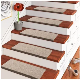 Pergamon Stufenmatte Trend Nadelfilz Stufenmatte Bent 15er-Set, Eckig, Höhe: 8 mm beige|braun