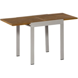 MERXX Ausziehtisch, BxHxT: 65 x 75 x 65 cm, Tischplatte: Akazienholz - silberfarben