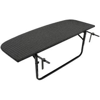 DEGAMO Balkonhängetisch 120 x 40 cm schwarz