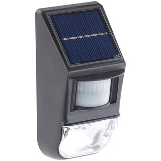 Lunartec LED Solarlampe: LED-Solar-Wandleuchte, Dämmerungs- & PIR-Bewegungssensor, 50 lm, 0,5 W (LED Solar Außenbeleuchtung, Außenleuchte Solar Bewegungsmelder, Fluter Bewegungsmeldern)