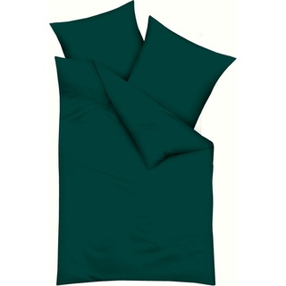 Bettwäsche Uni, Kaeppel, Feinbiber, 2 teilig, Unifarben grün 1 St. x 135 cm x 200 cm