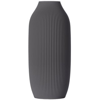 3D Vase Dekovase Stella L 30cm Bodenvase Vase für Pampasgras Trockenblumen Grau