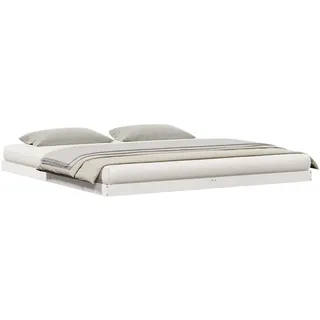 vidaXL Bodenbett 200 x 220 cm Weiß