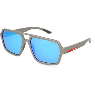 Prada Linea Rossa 0PS A06S Herren-Sonnenbrille Vollrand Pilot Kunststoff-Gestell, grau