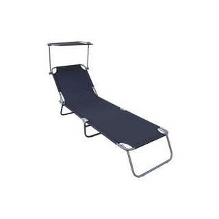 VCM Sonnenliege anthrazit Polyester-Mischgewebe B/H/L: ca. 55x34x190 cm