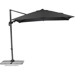 Schneider Schirme Ampelschirm  Rhodos Eco Twist , grau , Maße (cm): B: 270 H: 259