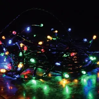 Lex 200er LED Lichterkette Außen Innen Partylicht Weihnachtslichterkette bunt : 200 LED ́s