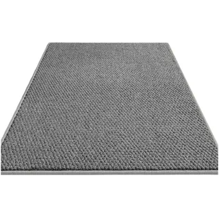 Agger Fußmatte Rutschfest Fußmatte Außen und Innen, Wasserdicht Eingangsteppich, 40*60cm, Waschbar Türmatte, Absorbierend Fussmatte für Hund, Eingang, Haustür grau 40*60cm
