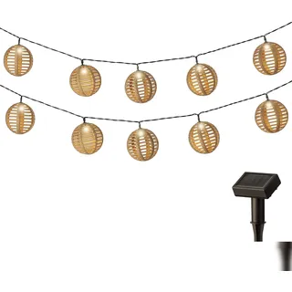 Lumineo LED Solar Lichterkette Plastik 4,5m 1 Stück Warmweiß/Braun