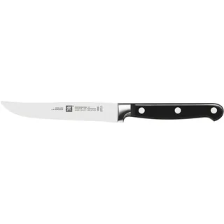 ZWILLING Professional S Steakmesser, Klingenlänge 12 cm, Schmales Klingenblatt, Rostfreier Spezialstahl/Kunststoff-Griff mit Nieten, Schwarz [Made in Germany]