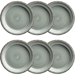 Mäser Dessertteller 20 cm grau 6er Set